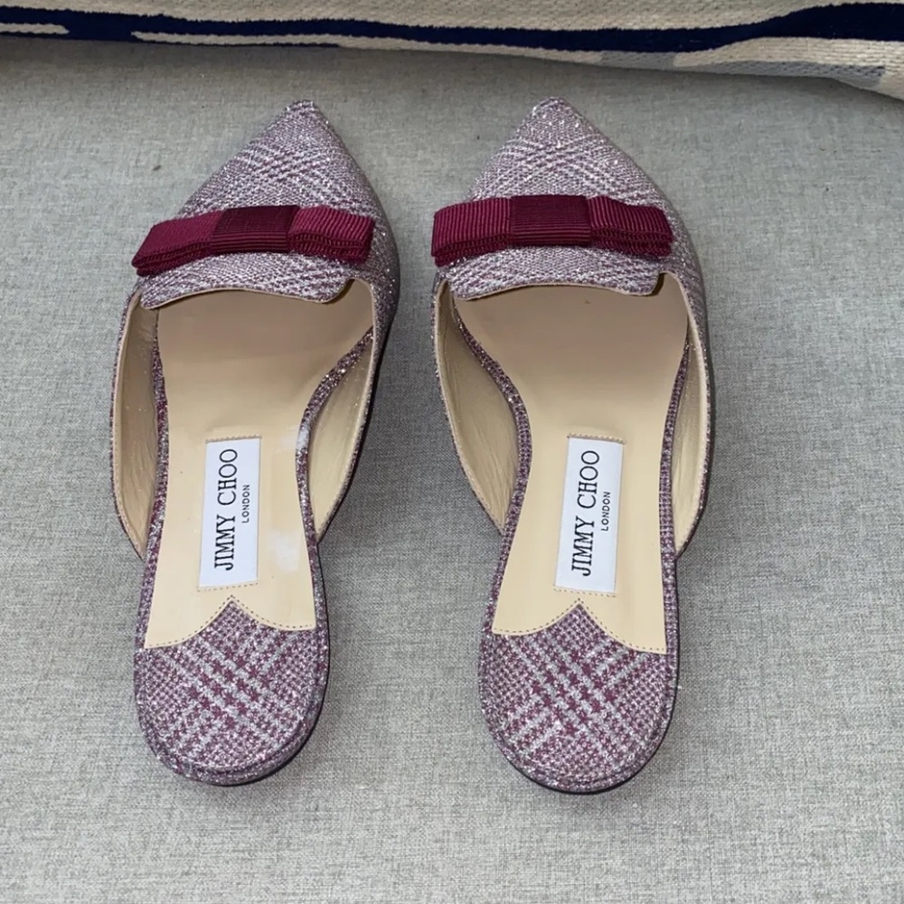 Jimmy Choo galaxy flat pointed bow SIZE 41 NWT - Picture 8 of 10
